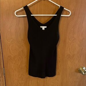 Black Ribbed Women's Tank Top